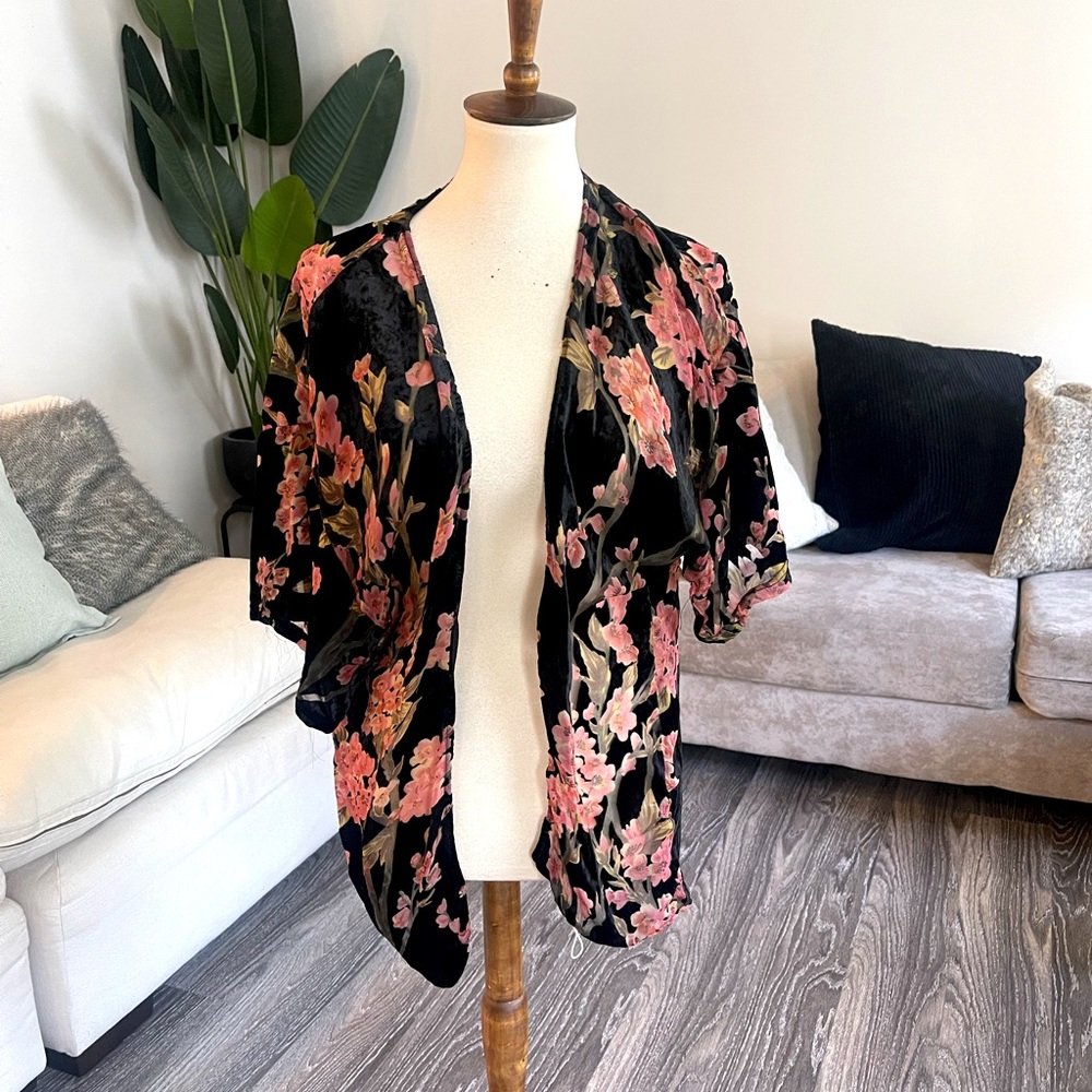 Wild Honey velvet kimono